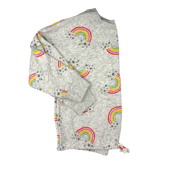Girl’s sweatshirt, Kids Rainbow Print Sweatshirt - Picture 2 of 2
